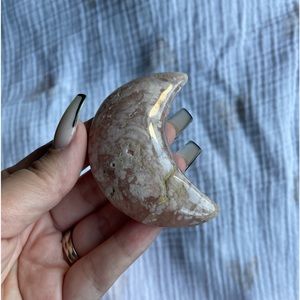 Flower Agate Moon Crystal